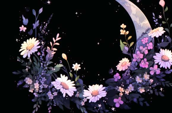 Moonlit Floral Dreams