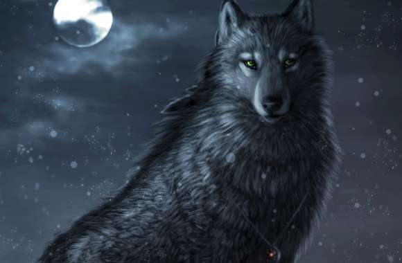 Moonlit Wolf Fantasy