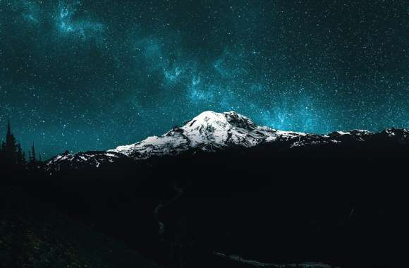 Mount Rainier Night sky