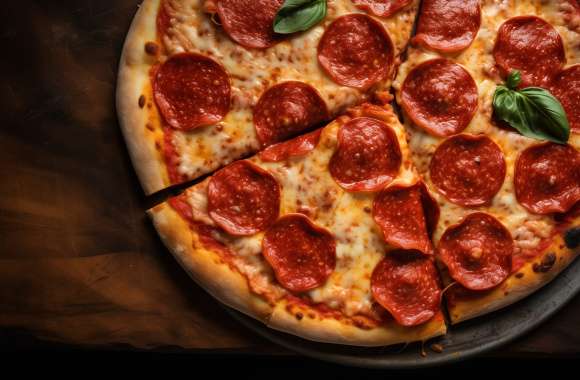 Mouthwatering Pepperoni Pizza for Desktop