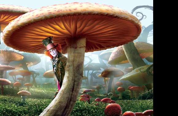 Mushroom Fantasy Mad Hatter Johnny Depp Movie Alice In Wonderland (2010)