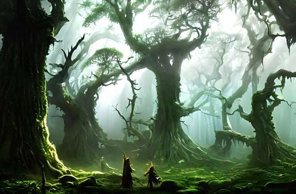 mystical forest wallpaper