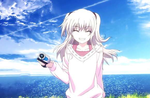 Nao Tomori Smiling with Camera - Charlotte Anime