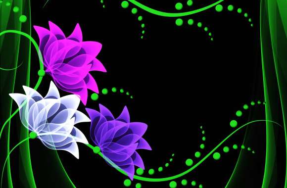 Neon Artistic Flower - wallpapers hd quality