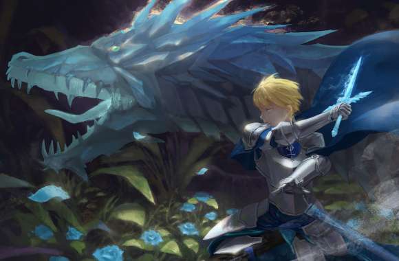 Night Flower Sword Dragon Anime Warrior 8k Ultra