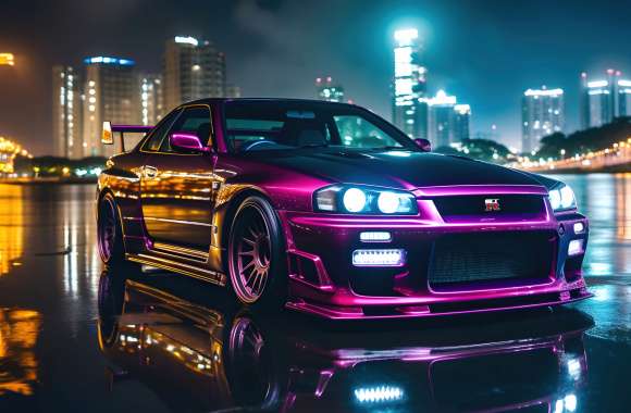 Nissan Skyline GT-R R34 AI art