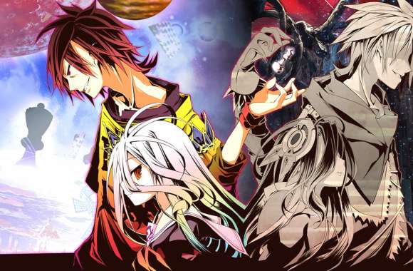 No Game No Life Zero - Riku, Shuvi, Sora & Shiro wallpapers hd quality