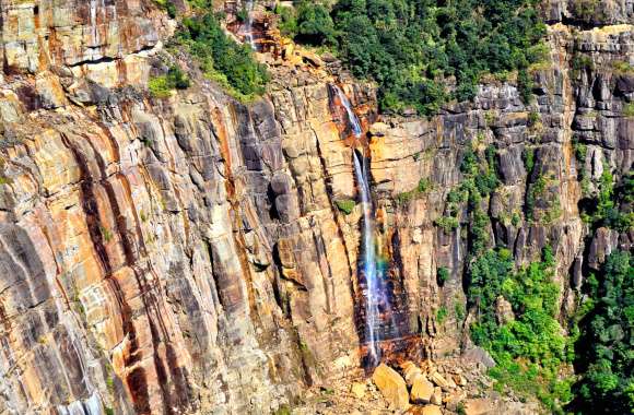 Nohkalikai Falls Nature Waterfall