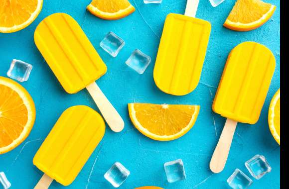 Orange (Fruit) Food Popsicle wallpapers hd quality