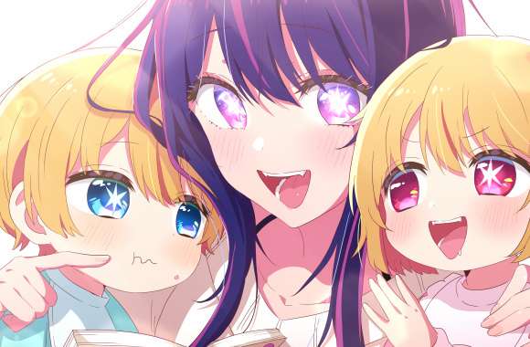 Oshi no Ko Ultra Ruby, Ai, and Aquamarine Hoshino