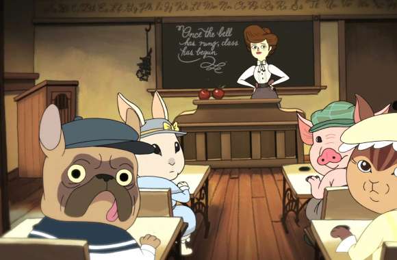 Over the Garden Wall HD Classroom Scene Wallpaper