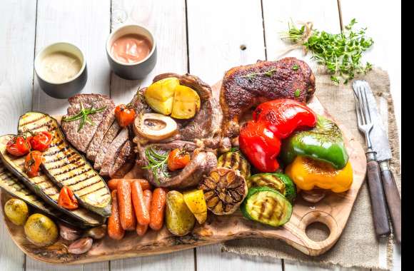 Pepper Meat Vegetable Food Still Life