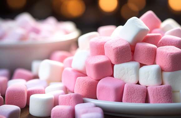 Pink and White Marshmallows wallpapers hd quality