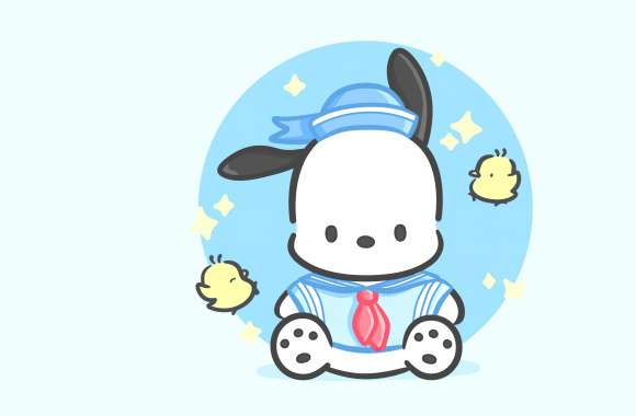 Pochacco Anime - Whimsical Desktop Background