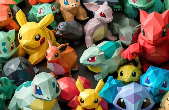 Polygonal Pokemon Collection wallpapers hd quality