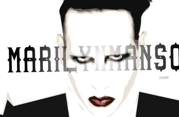 Portrait Gothic Industrial Metal Singer Musician Music Marilyn Manson