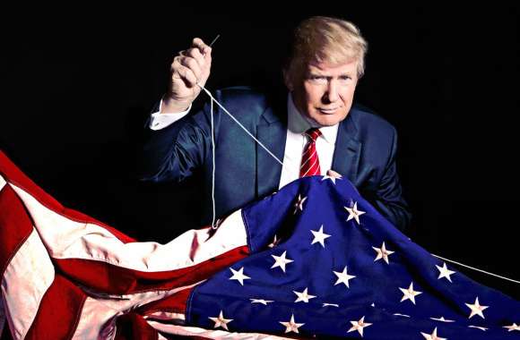 Presidential Aura - Political Leader with American Flag