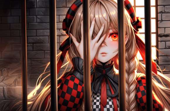 Prison Blonde Dark Anime Red Eyes Dark Anime