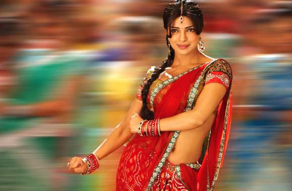 Priyanka Chopra Radiates Elegance in HD Saree Wallpaper wallpapers hd quality