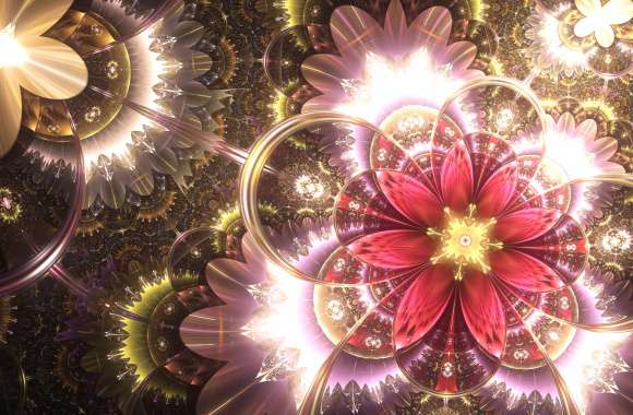 Psychedelic Floral Fractal A Stunning