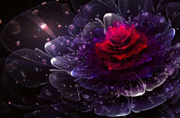 Psychedelic Fractal Flower A Stunning