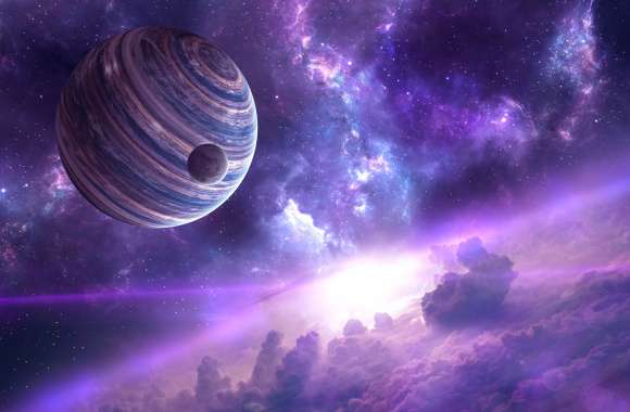 Purple Nebula Planet - Sci-Fi wallpapers hd quality