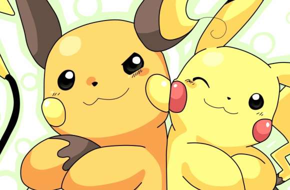 Raichu and Pikachu HD Anime Wallpaper