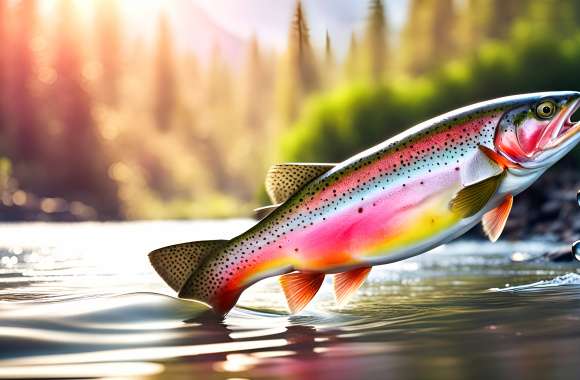 Rainbow Trout River wallpapers hd quality