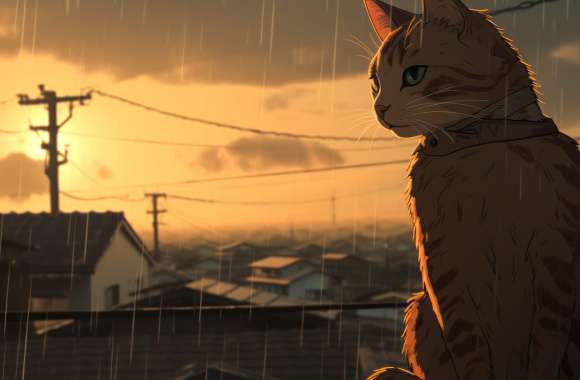 Rainy Lofi Cat