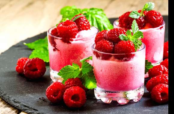 Raspberry Berry Still Life Fruit Glass Drink Food Smoothie wallpapers hd quality