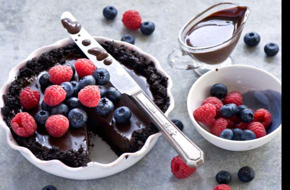 Raspberry Blueberry Chocolate Berry Food Cake