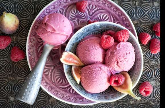 Raspberry Food Ice Cream