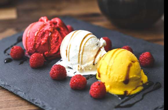 Raspberry Sweets Food Ice Cream