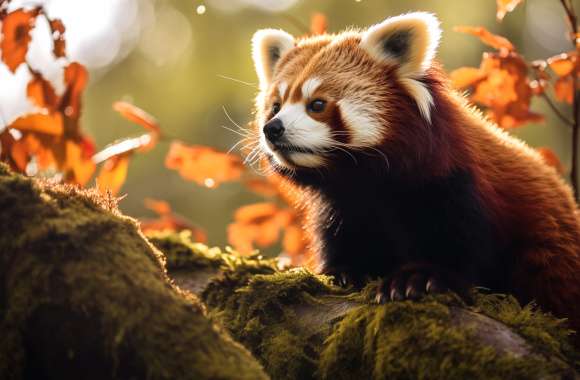 Red Panda Autumn Bliss