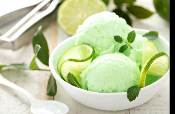 Refreshing Mint Lime Ice Cream -