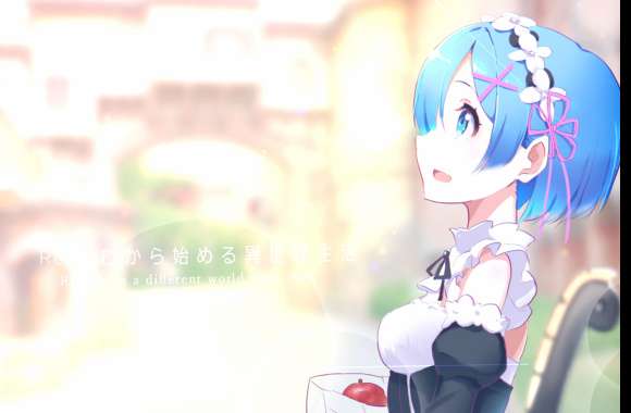 Rem from ReZero - Blue Hair and Eyes