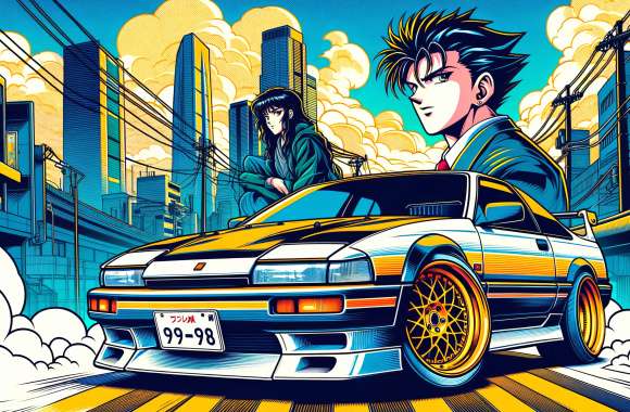 Retro Anime Car Adventure