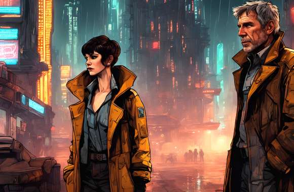 Rick Deckard and Rachel Blade Runner