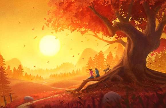 Romantic Fall Sunset -