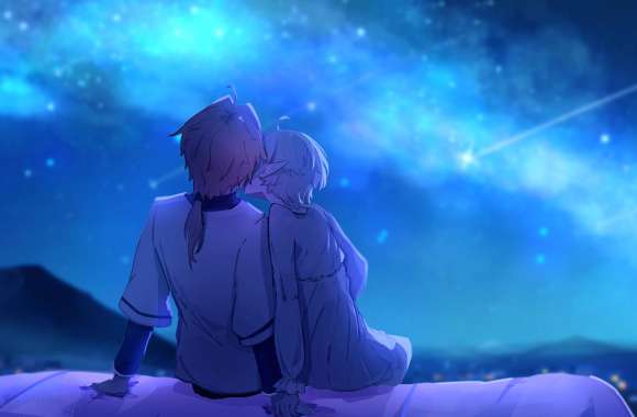 Rudeus Greyrat Sylphiette (Mushoku Tensei Jobless Reincarnation) Kiss Anime Mushoku Tensei Jobless Reincarnation
