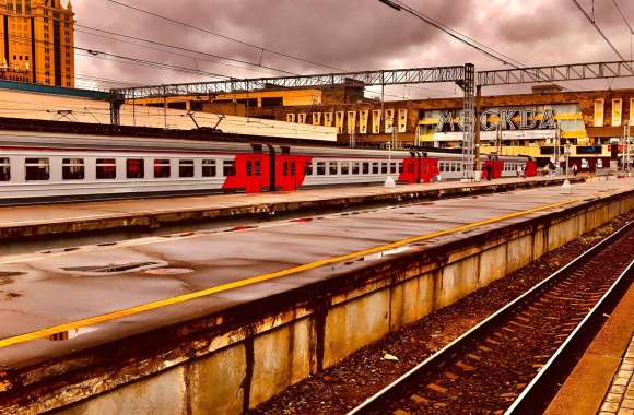 Russia, Moscow train station