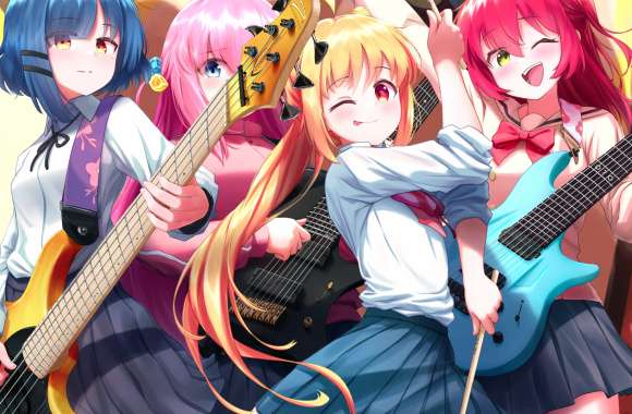 Ryou Yamada Hitori Gotou Nijika Ijichi Ikuyo Kita Anime Bocchi The Rock!