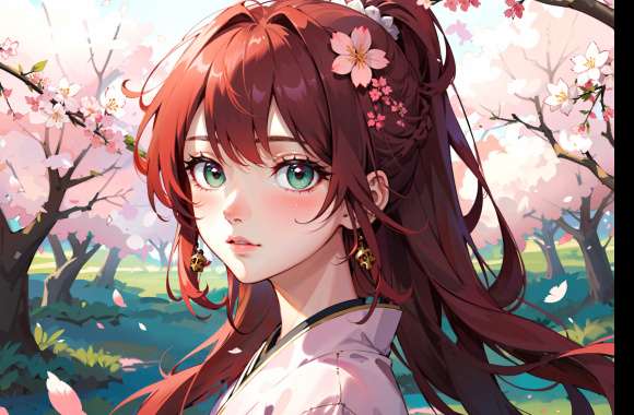 Sakura Serenity The Girl with Red Hair wallpapers hd quality