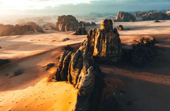 Sandstone plateau Hisma Desert