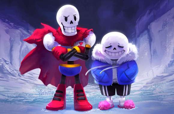 Sans and Papyrus HD Undertale Wallpaper