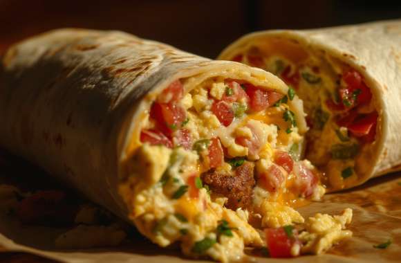 Savory Breakfast Burrito wallpapers hd quality