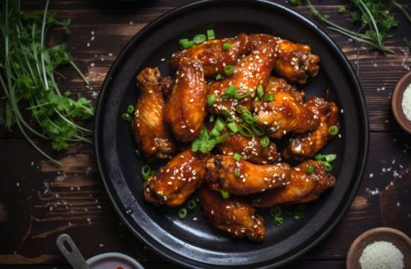 Savory Chicken Wings - Gourmet Background