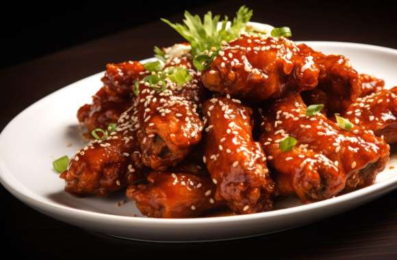 Savory Glazed Chicken Wings wallpapers hd quality