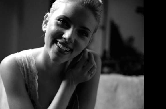 Scarlett Johansson Captivating Charm in Monochrome