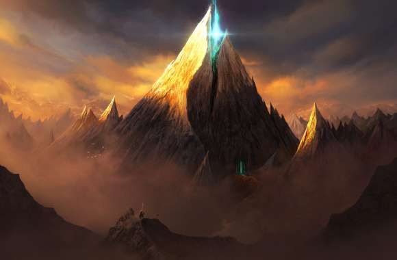 Sci-Fi Beam Over Mountain - wallpapers hd quality